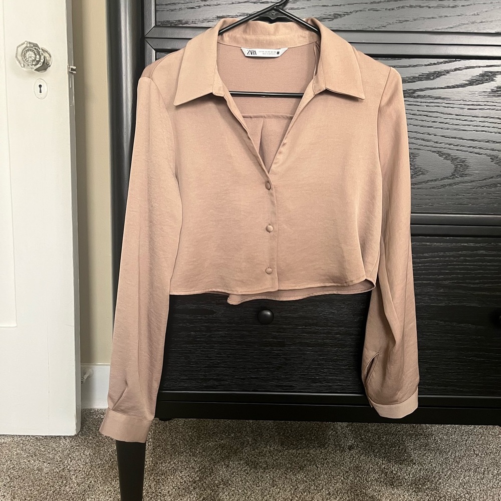 Zara cropped blouse